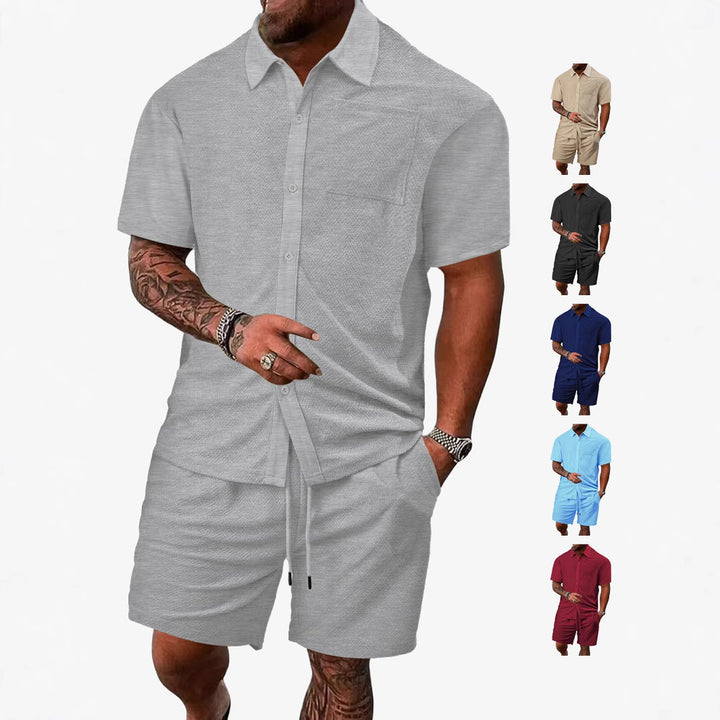 Herren Atmungsaktives Freizeitshirt und Shorts Set Echoarchiv