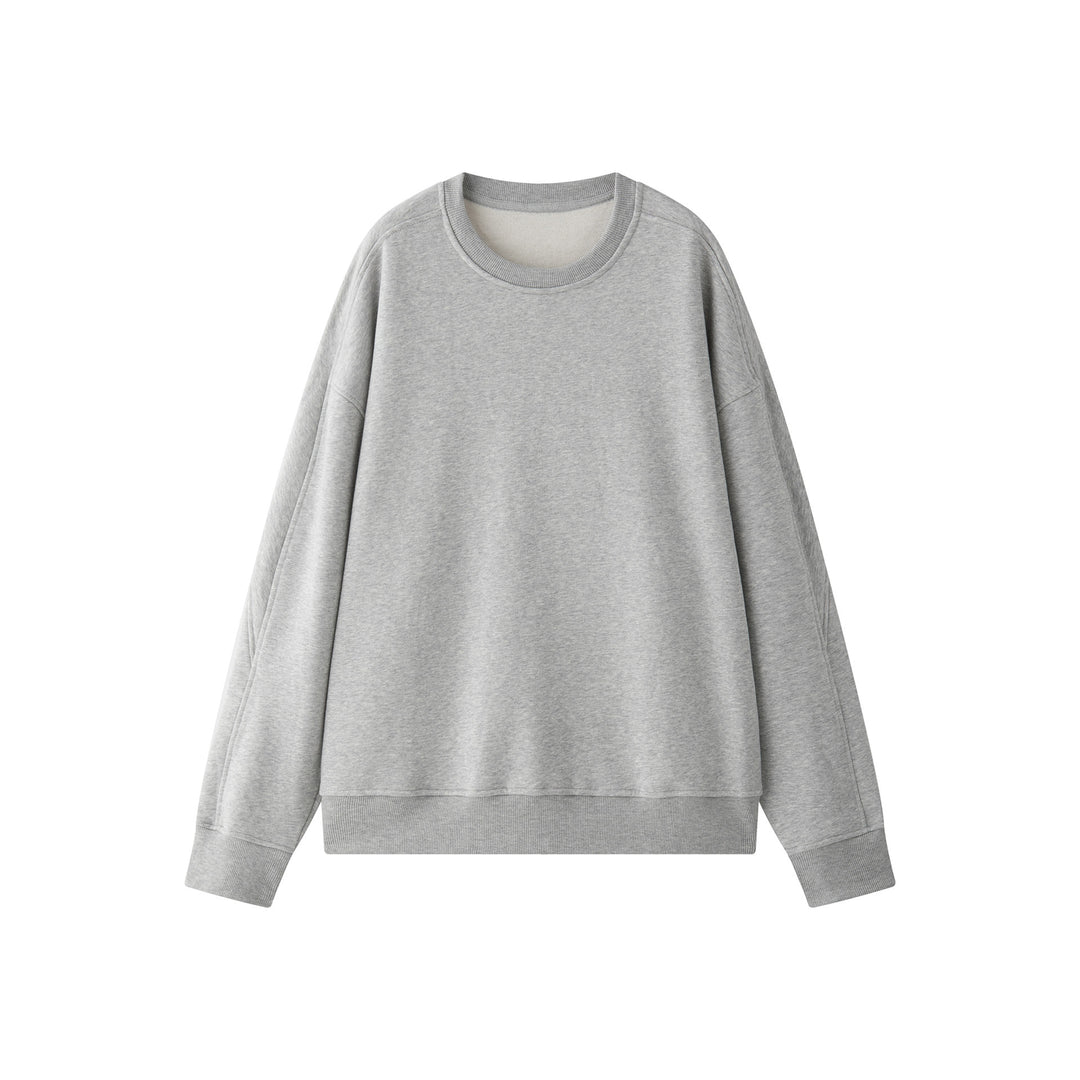 Damen Oversize‑Sweatshirt aus French‑Terry mit überschnittener Schulter und elastischem Saum Echoarchiv