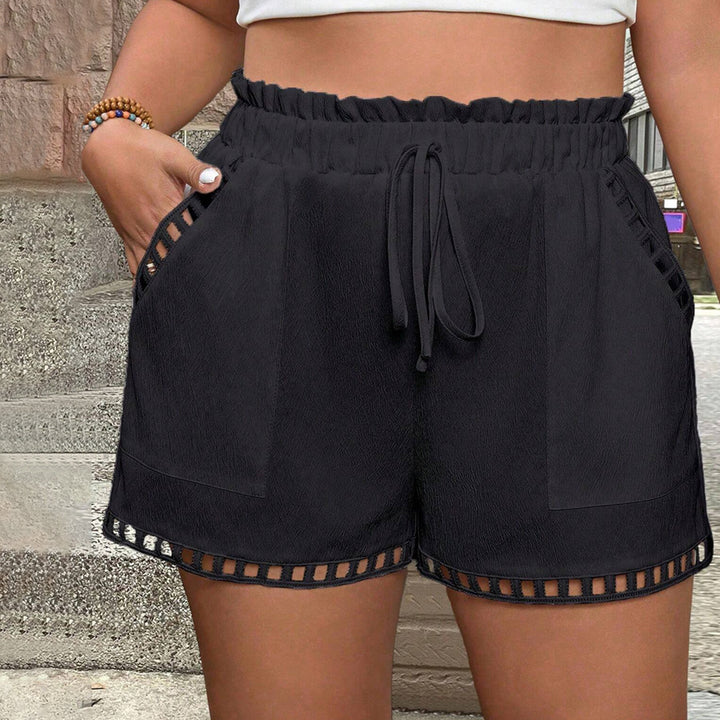 Damen Freizeit Shorts mit elastischem Bund und dekorativem Netzdetails Echo Archiv