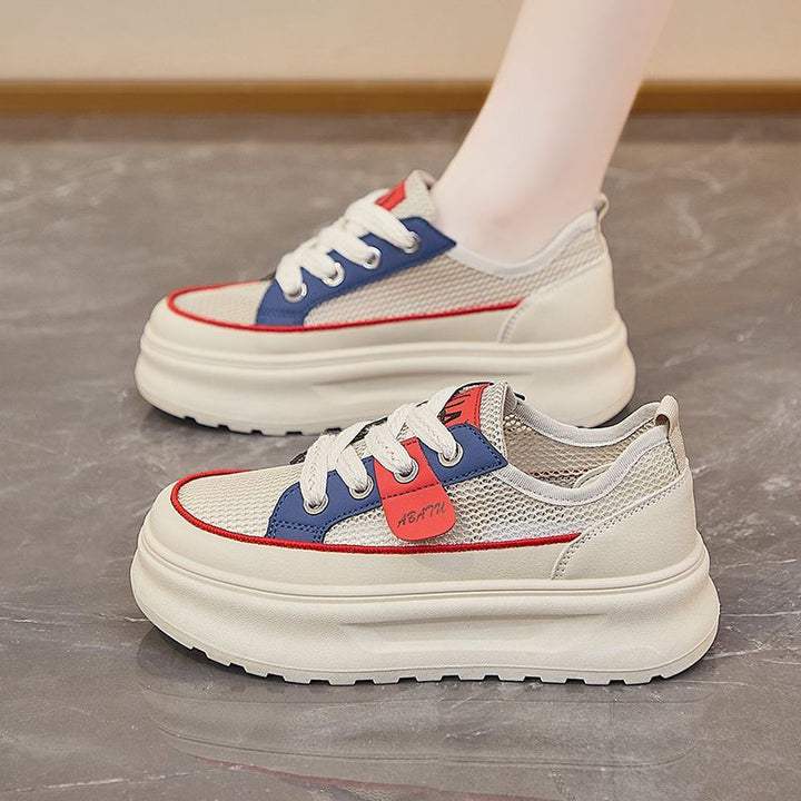Damen Leichte Wedge‑Sneaker mit Netzgewebe, ergonomischer Memory‑Innensohle und profilierter Laufsohle – Névara