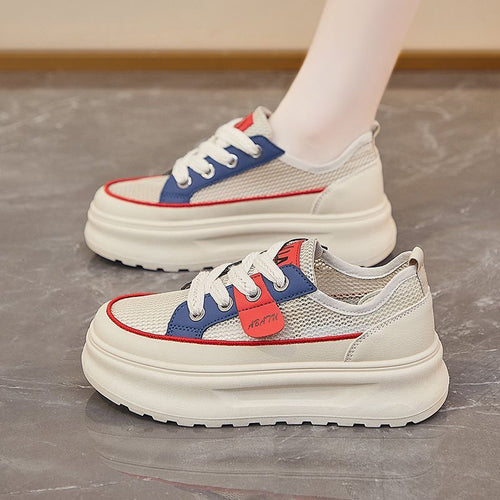Damen Leichte Wedge‑Sneaker mit Netzgewebe, ergonomischer Memory‑Innensohle und profilierter Laufsohle – Névara