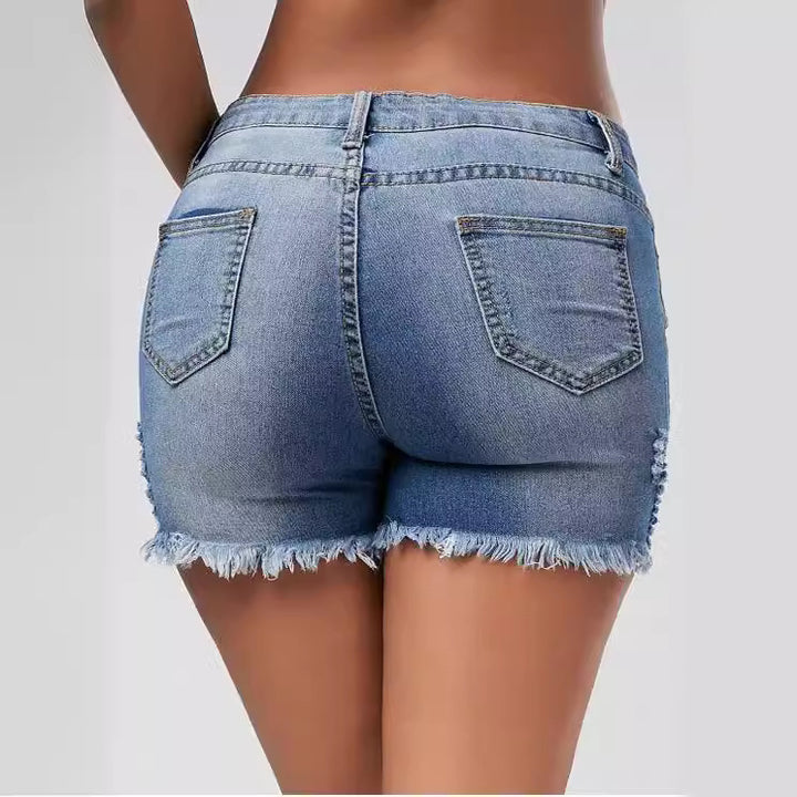 Damen Destroyed Denim Shorts Echo Archiv