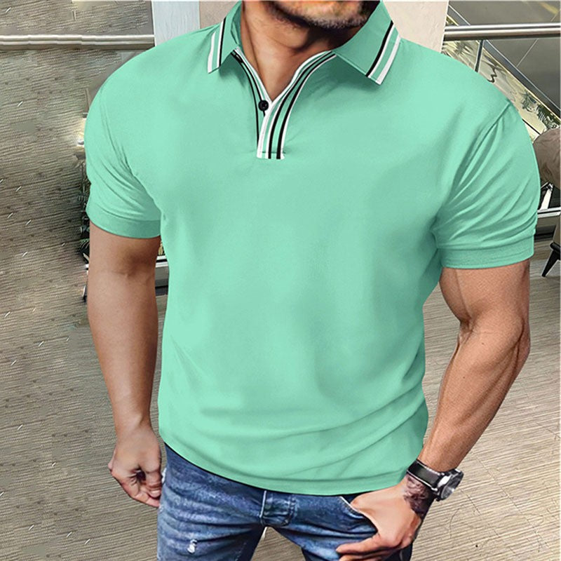 Herren Polohemd mit modernem Kragen und eleganten Akzenten Echoarchiv