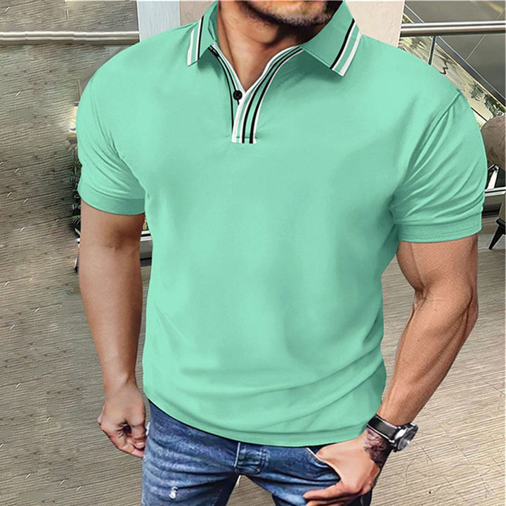 Herren Polohemd mit modernem Kragen und eleganten Akzenten Echoarchiv