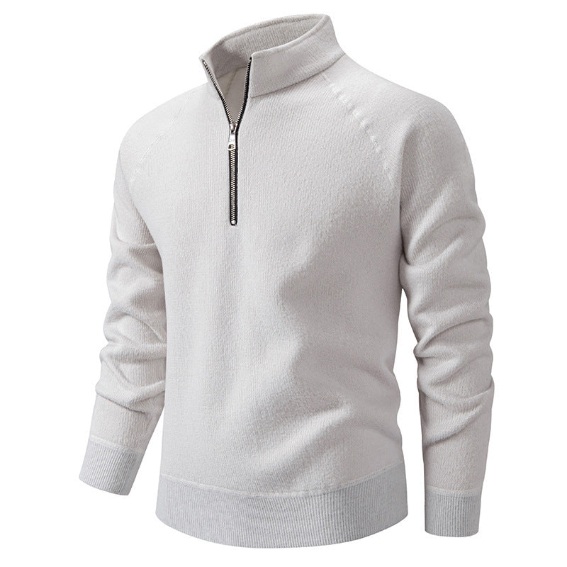 Herren Pulli mit modernem Reißverschluss und Raglanärmeln Echoarchiv