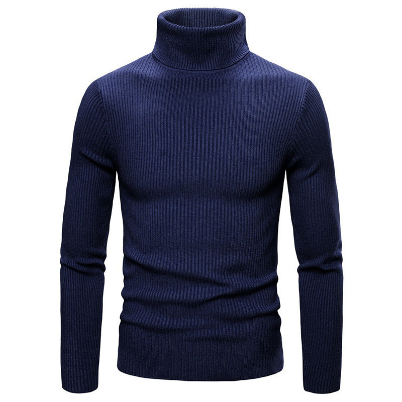 Herren Stehkragen Pullover aus feiner Rippenstrick Echoarchiv
