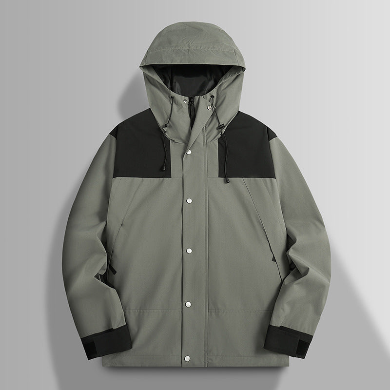 Herren Wasserfeste Softshelljacke mit Kapuze, verstellbaren Bündchen und verdeckter Druckknopfleiste Echo Archiv