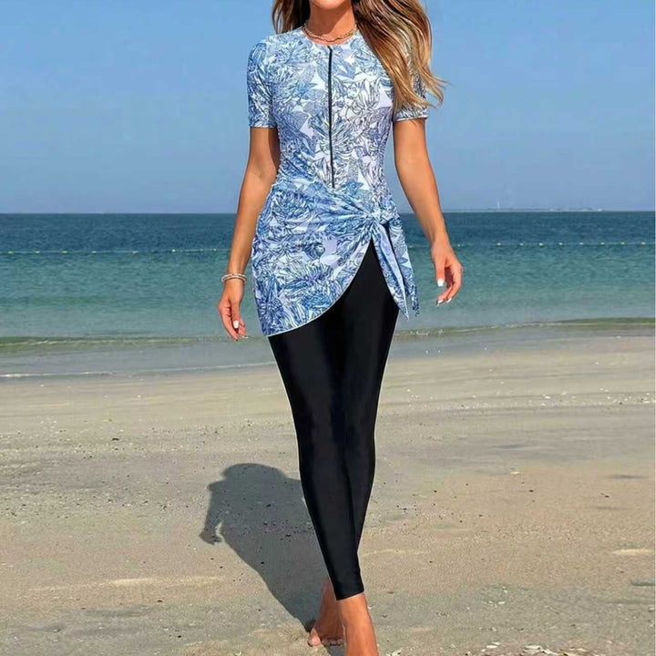 Damen Sportlicher Surfanzug mit asymmetrischem Schnitt und Wickeldetail Echo Archiv