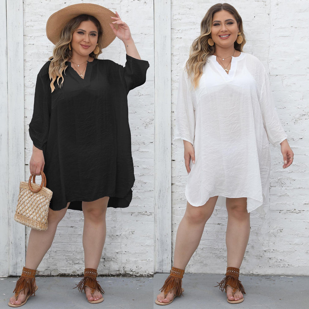 Damen lässiges Strandkleid mit seitlichem Schlitz Echo Archiv