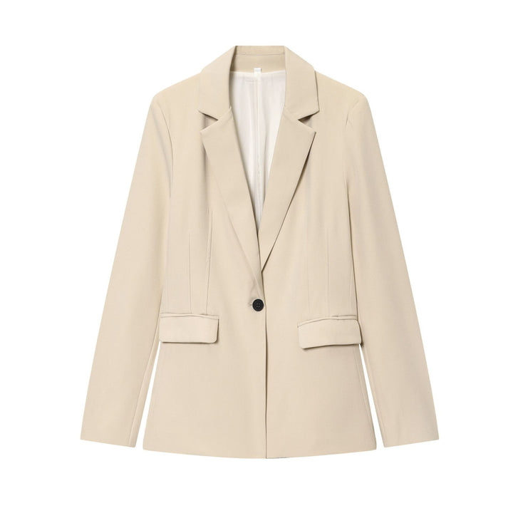 Damen nan schlanker Ein-Knopf Businessblazer mit Pattentaschen und definierter Schulterform Echo Archiv