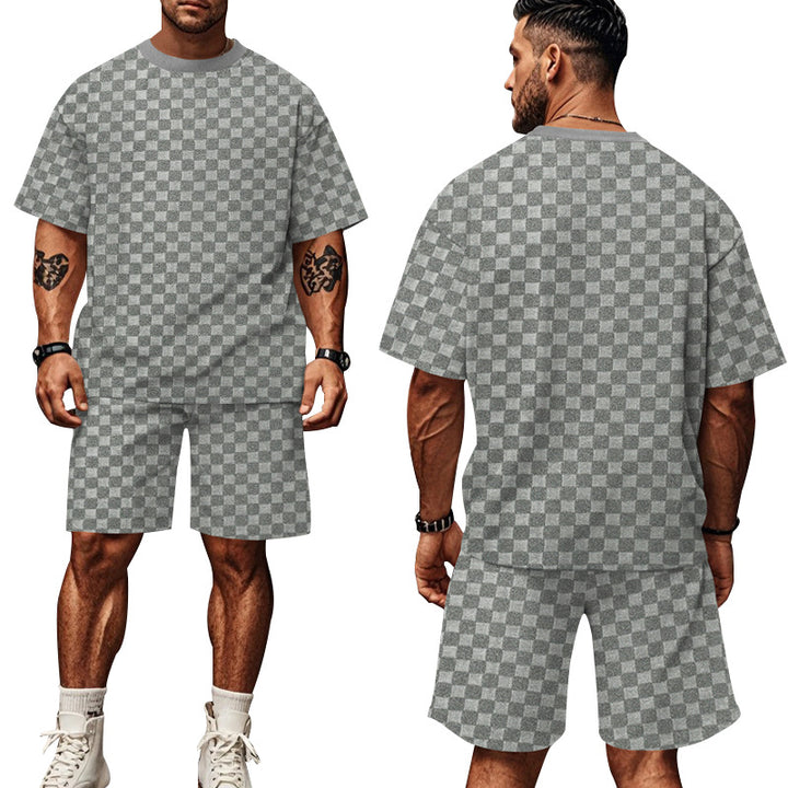 Herren lässiges Kurzarm-Set mit bequemer Passform und stylischem Design Echoarchiv