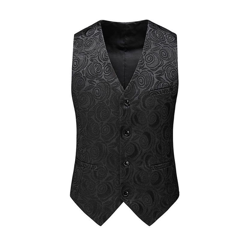Herren nan Jacquardweste mit ornamentaler Struktur, spitz zulaufendem Saum und satinierter Rückseite Echo Archiv