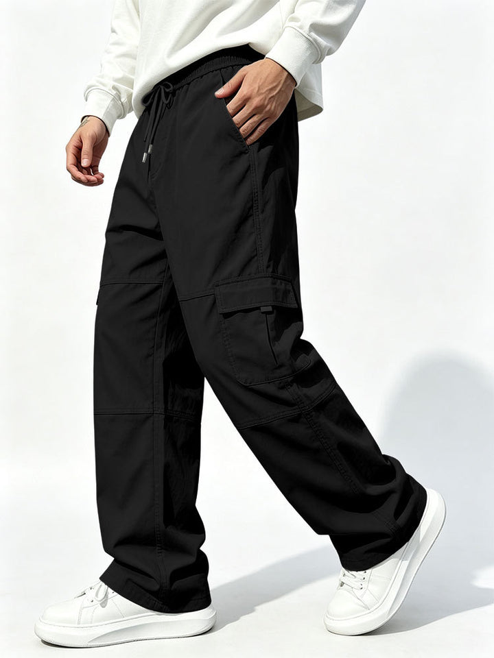Herren Cargohose mit weitem Schnitt und elastischem Bund Echoarchiv