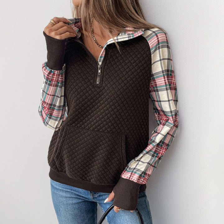 Damen Sportlicher Pullover mit Karomuster Echo Archiv