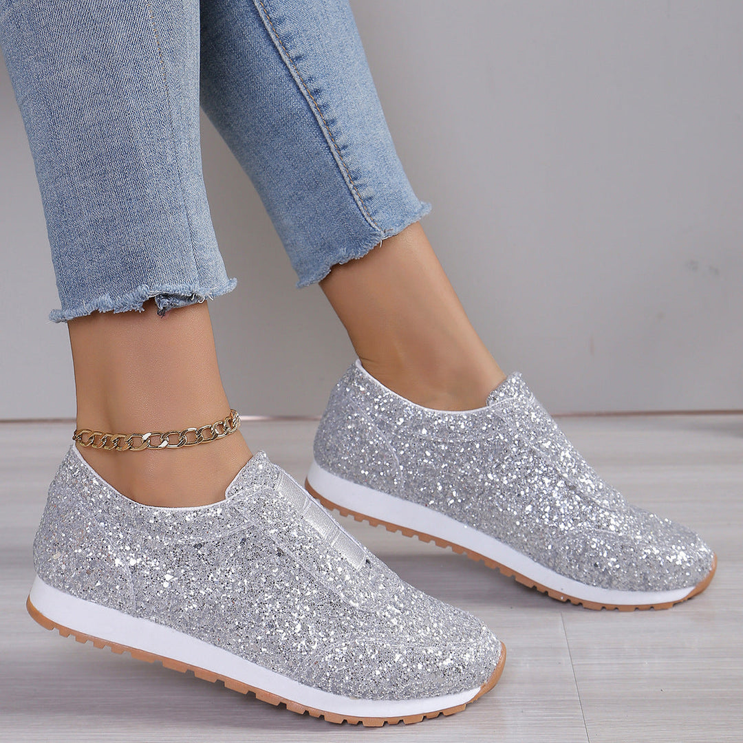 Damen Glitzernde Slip-On Sneakers mit komfortabler Sohle Echo Archiv