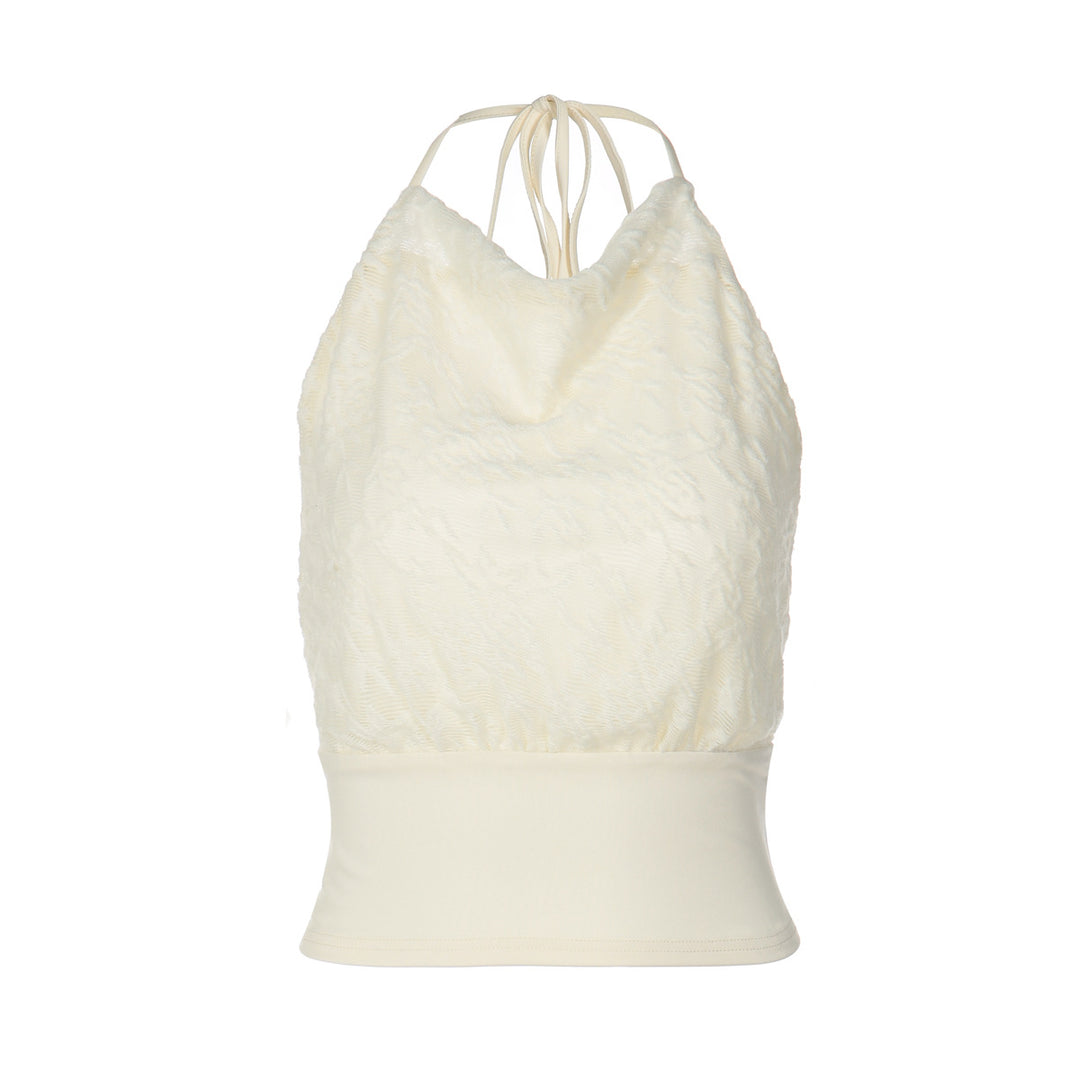 Damen Halter-Top mit raffiniertem Stoffmix Echo Archiv