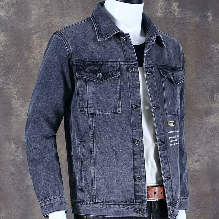 Herren Modische Denimjacke mit zwei Brusttaschen Echo Archiv