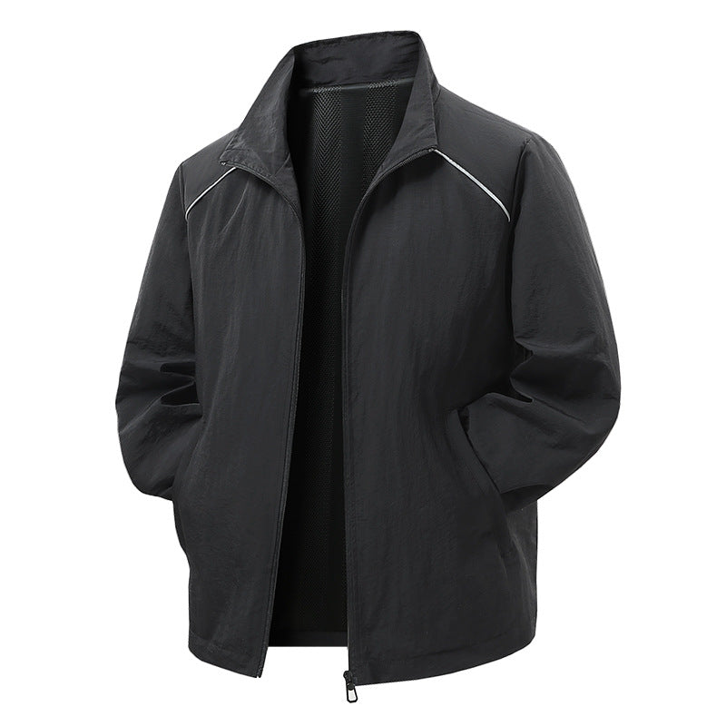 Herren Leichte Wind- und Regenjacke mit Mesh-Innenfutter und reflektierenden Schulterpaspeln Echo Archiv