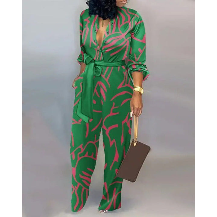 Damen Denim Jumpsuit mit modischem Patchwork-Design und praktischen Taschen Echoarchiv