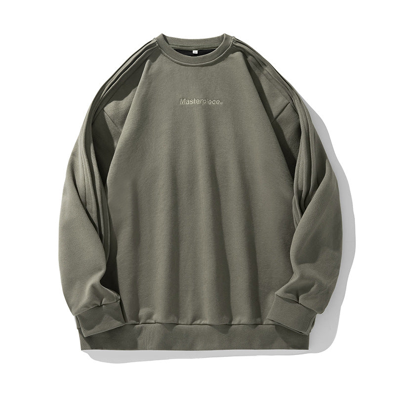 Unisex Oversize-Sweatshirt im Minimalstil mit Schulterpaspeln und feiner Bruststickerei Echo Archiv