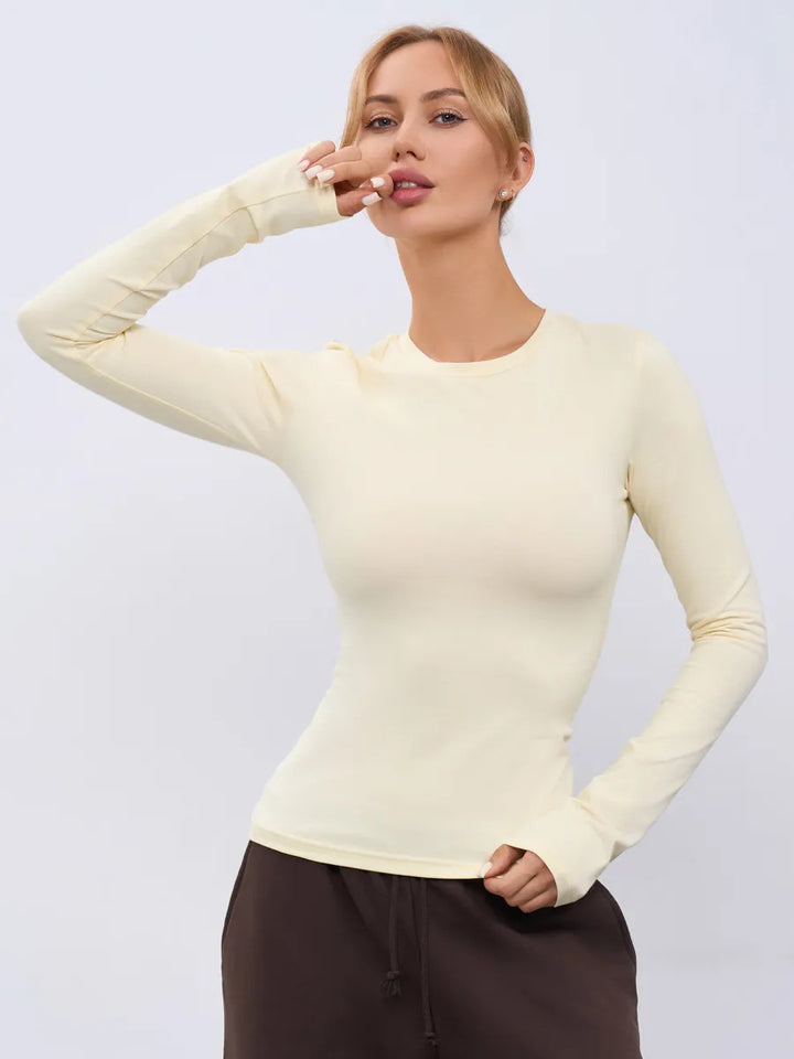 Damen Enganliegendes Langarmshirt Echo Archiv