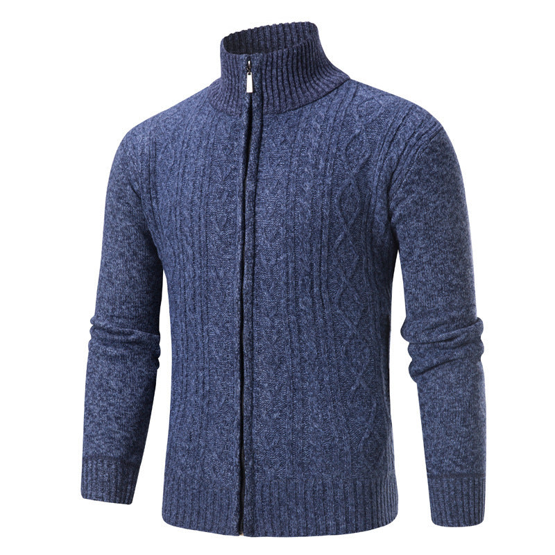 Herren modischer Strickpullover mit Stehkragen Echoarchiv