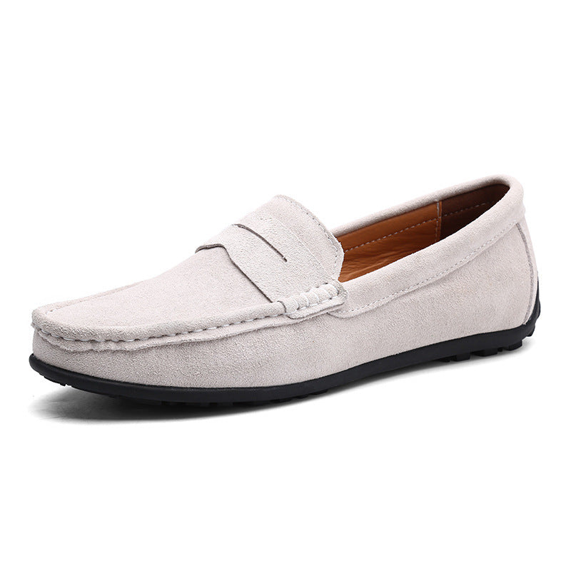 Herren nan eleganter Wildleder-Loafer mit handgenähter Moccasinnaht und rutschfester Gummiprofilsohle Echo Archiv