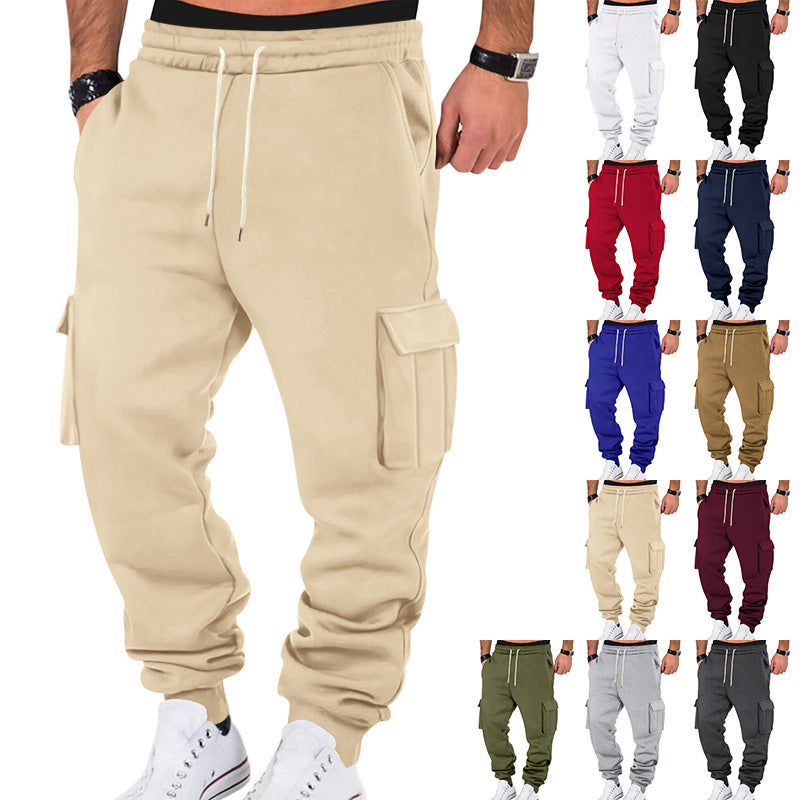 Herren nan Cargo-Jogginghose mit Kordelzug, seitlichen Taschen und elastischen Bündchen Echo Archiv