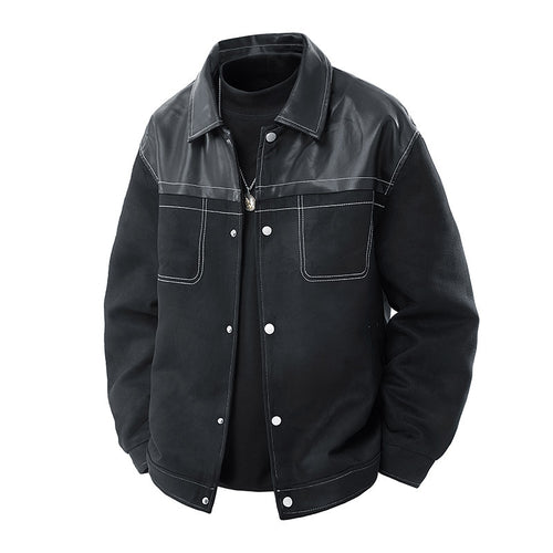 Herren Modische Velourslederjacke Echo Archiv