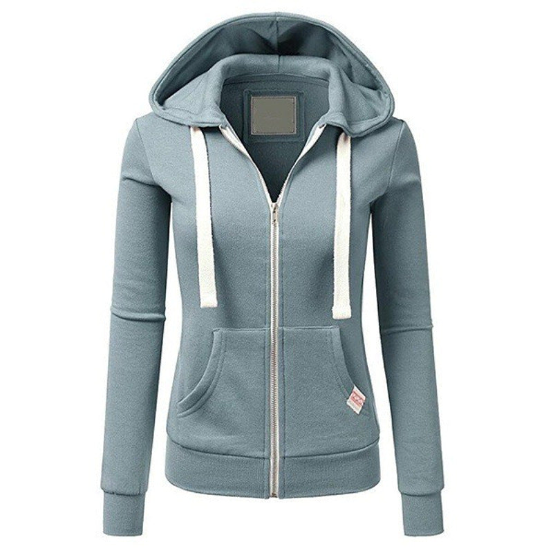 Damen Kapuzenjacke mit Reißverschluss taillierter Sweatshirt-Hoodie aus Baumwollmischung Echo Archiv
