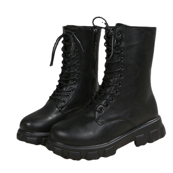 Damen Schnürboots mit robustem PlatEchoarchivu und seitlichem Reißverschluss Echoarchiv