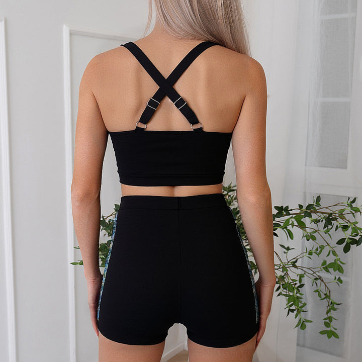 Damen Sportlicher Badeanzug-Set mit langärmeligen Oberteil und Shorts Echo Archiv