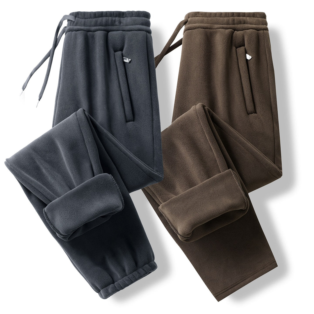Herren Fleece-Jogginghose mit elastischem Bund, Kordelzug und gerippten Bündchen Echoarchiv
