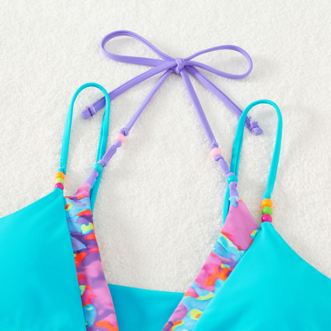 Damen verspielter Bikini mit buntem Floral-Design Echo Archiv