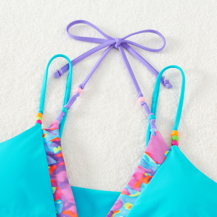 Damen verspielter Bikini mit buntem Floral-Design Echo Archiv