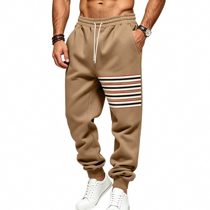 Herren Sportliche Jogginghose mit seitlichem Streifenpanel und Kordelzug Echoarchiv