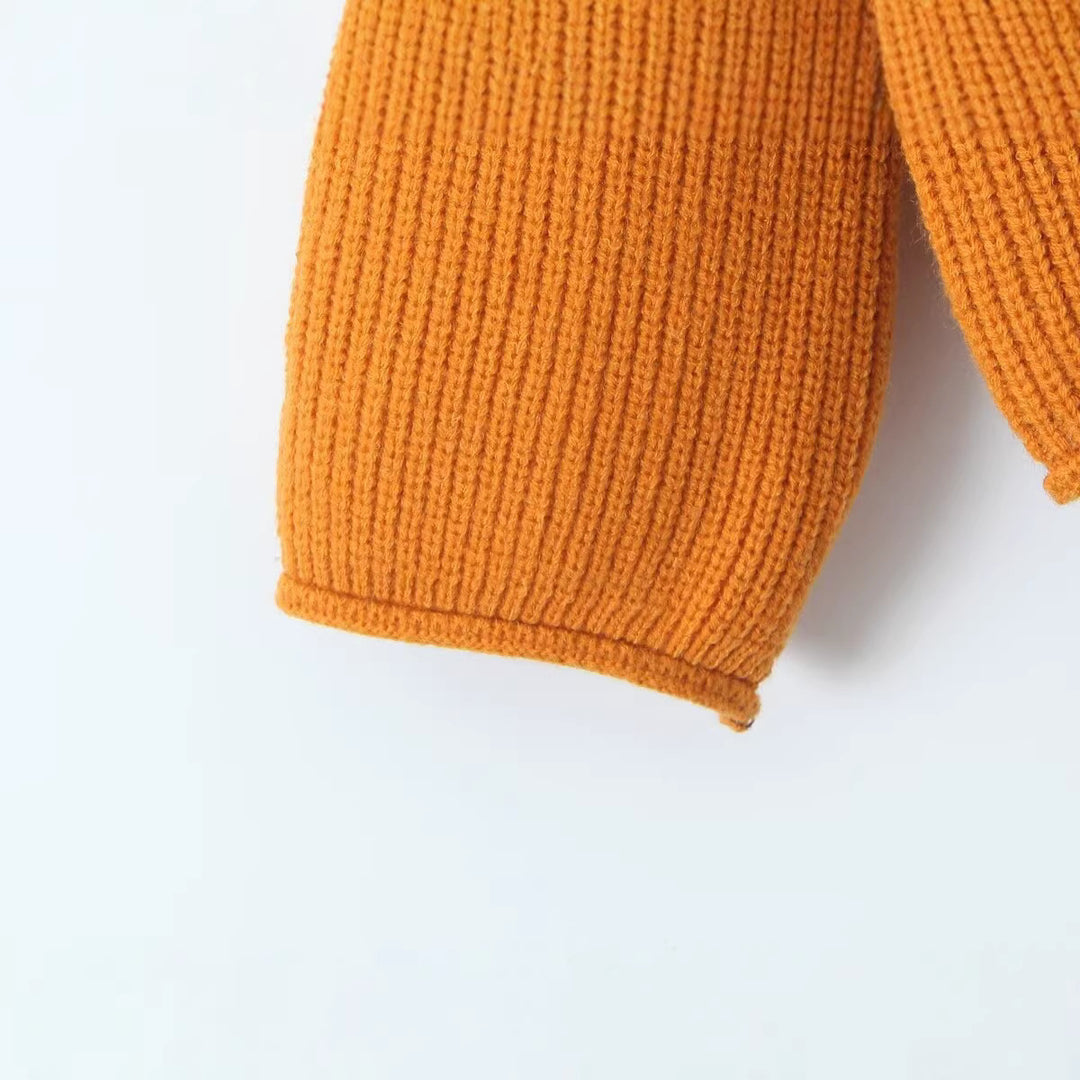 Damen Grobgestrickter Rundhals-Pullover mit Raglanärmeln Echoarchiv