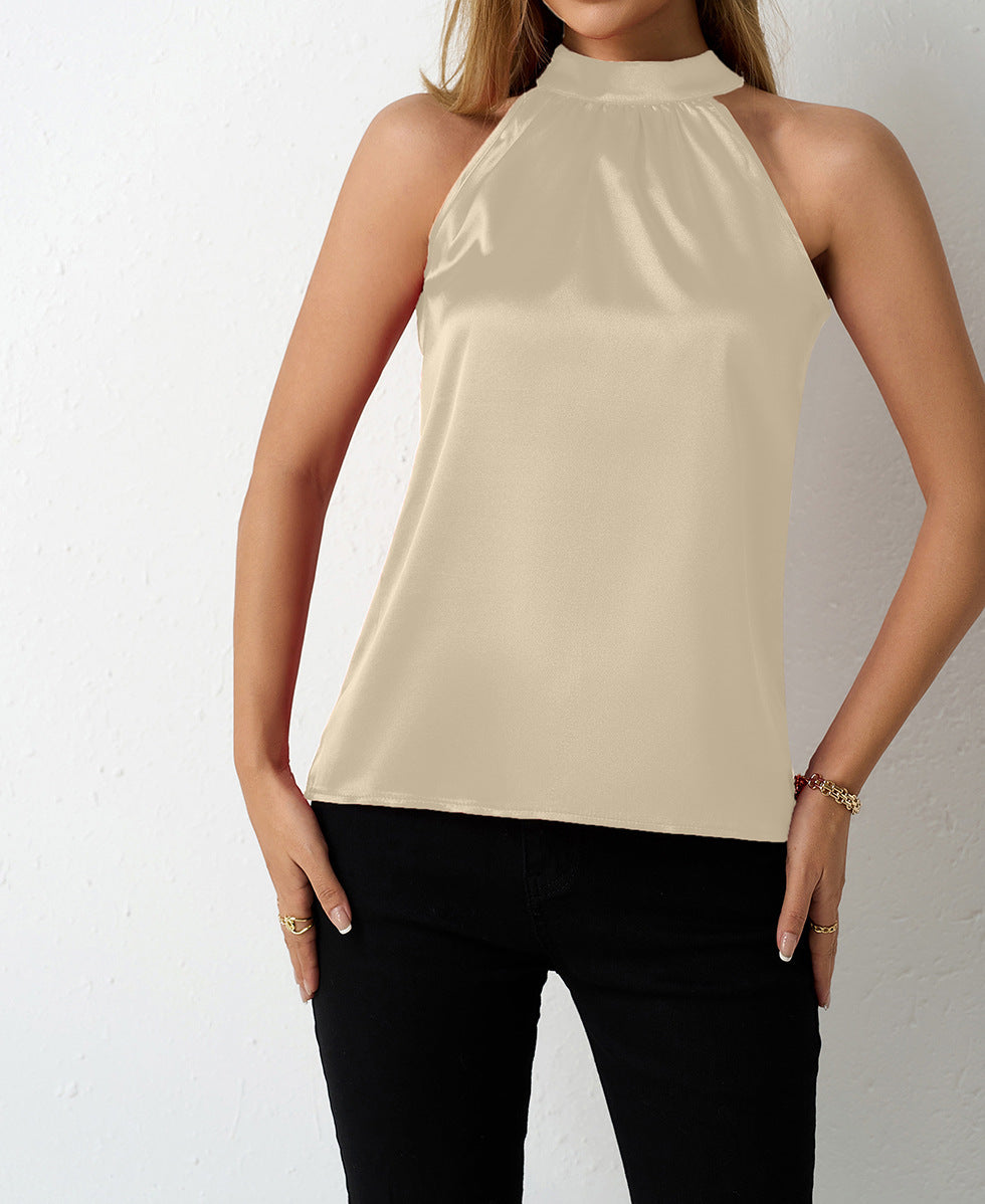 Damen Elegante halterlose Bluse mit Satin-Finish Echo Archiv