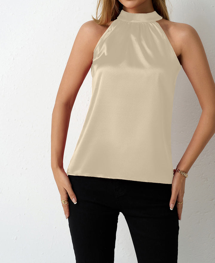 Damen Elegante halterlose Bluse mit Satin-Finish Echo Archiv