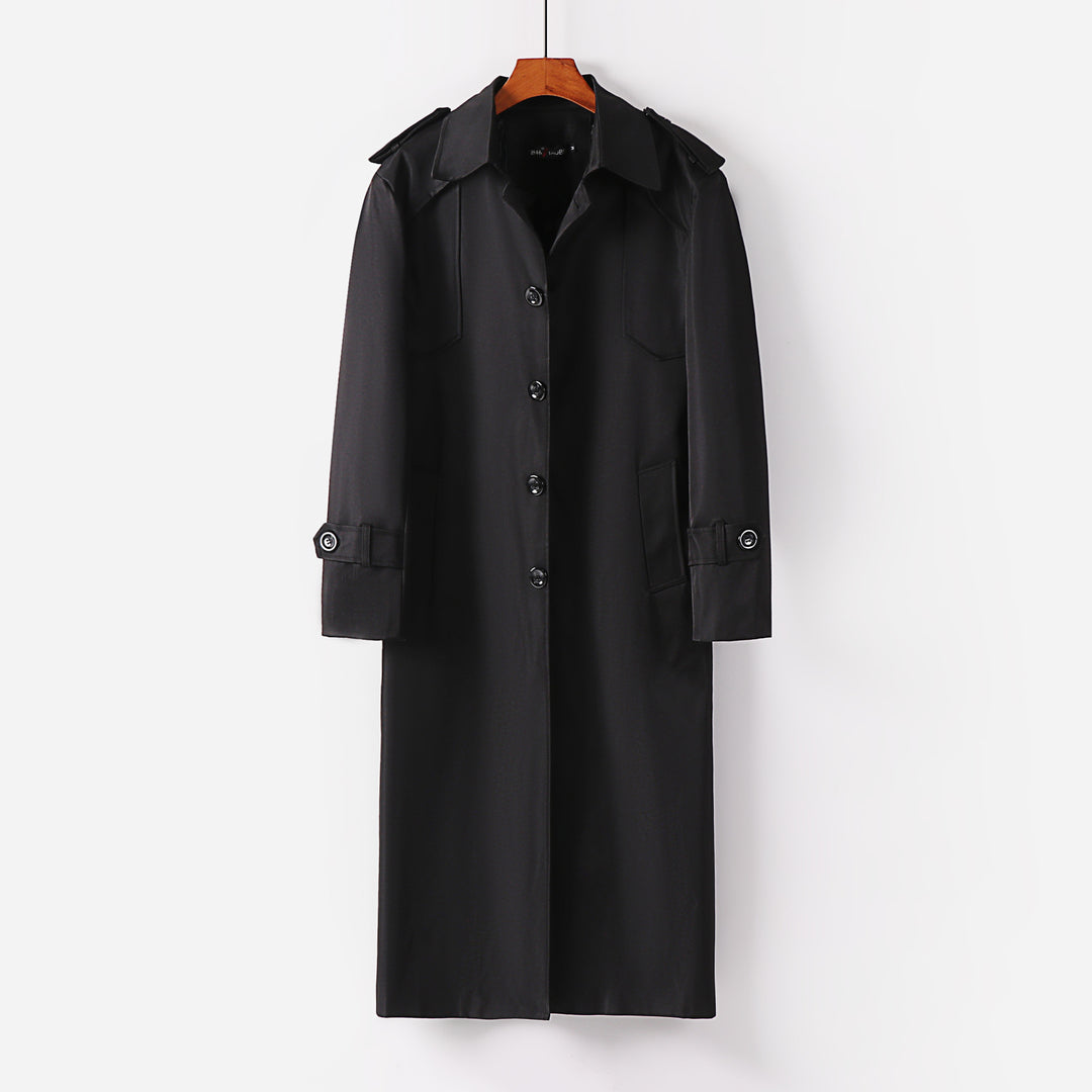 Damen eleganter leichter Trenchcoat mit Epauletten und Knopfleiste Echoarchiv