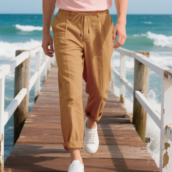 Herren lässige Strandhose mit elastischem Bund und praktischen Seitentaschen Echoarchiv