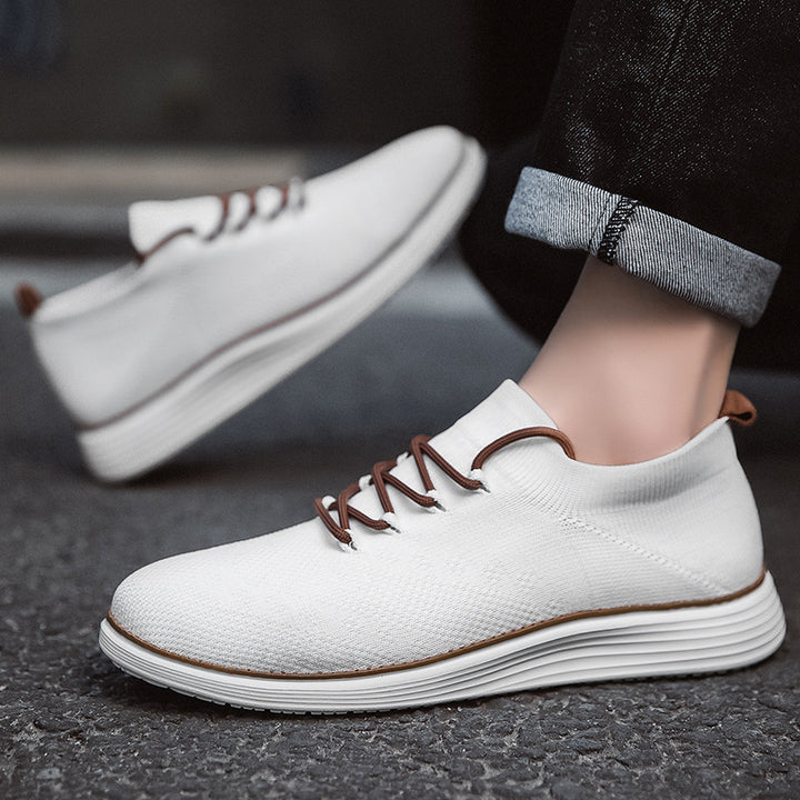 Herren nan elastischer Strick-Sneaker im Sockenschnitt mit gepolstertem Komfortfußbett, flexibler Leichtlaufsohle und dekorativer Schnürung Echo Archiv