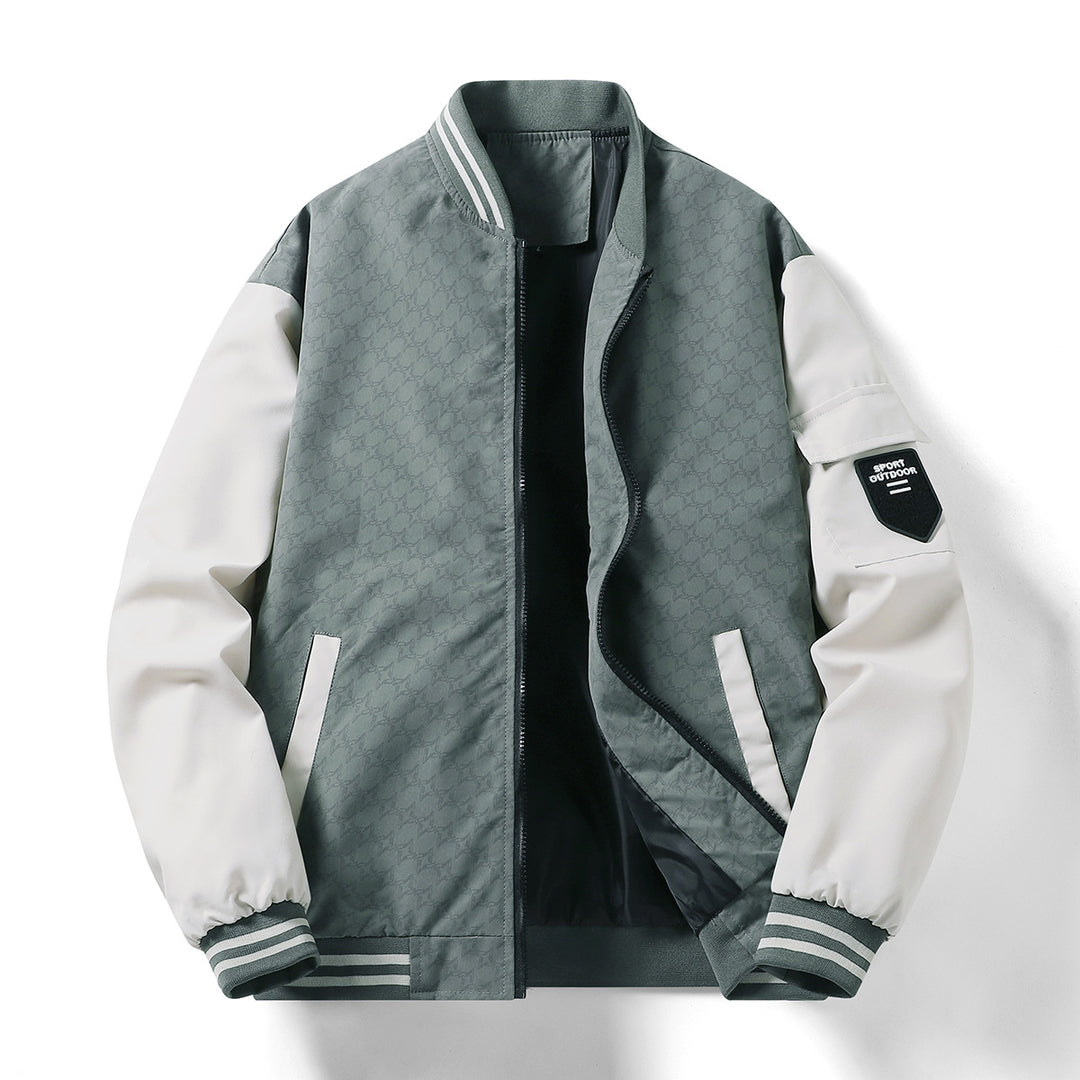 Herren modische Bomberjacke mit reflektierenden Akzenten und praktischen Taschen Echoarchiv