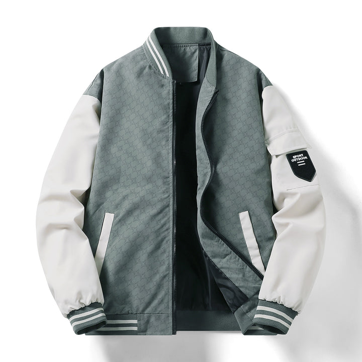 Herren modische Bomberjacke mit reflektierenden Akzenten und praktischen Taschen Echoarchiv