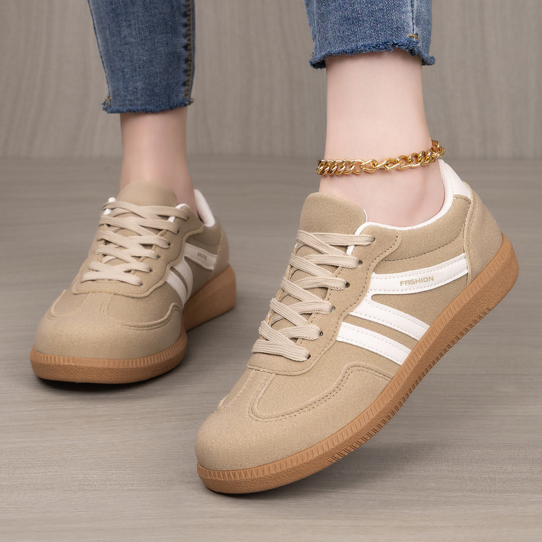 Damen nan retro-inspirierter Low-Top Sneaker mit Velours- und Synthetikbesatz Echo Archiv