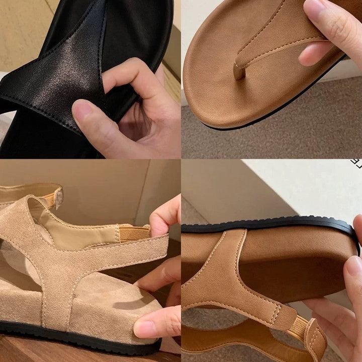 Damen Zehentrenner-Sandalen mit ergonomischem Fußbett und stilvollem Design Echoarchiv