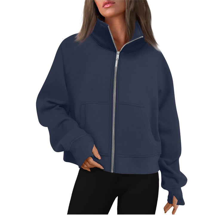 Damen bequeme SwEchoarchivtjacke mit hohem Kragen Echoarchiv