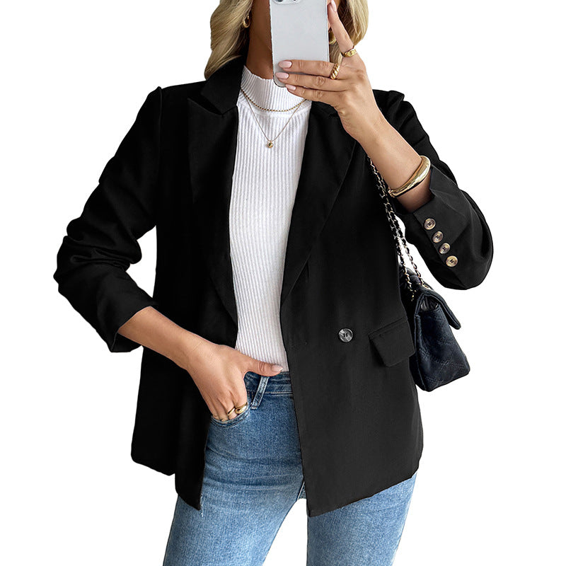 Damen Eleganter Blazer mit Knopfdetails und ausgefallenem Schnitt Echo Archiv