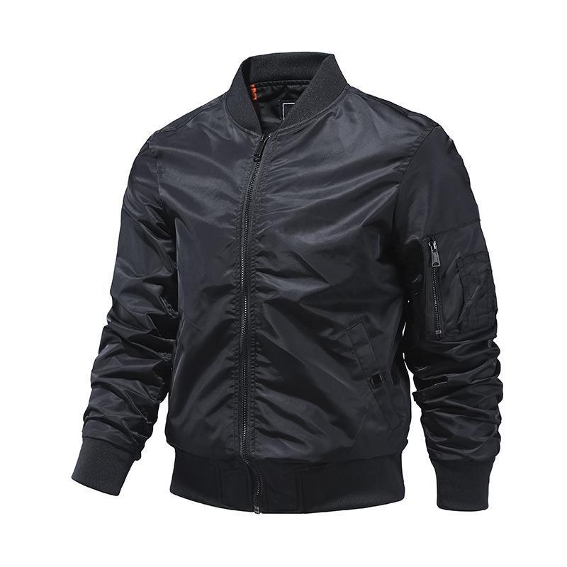 Herren Windabweisende Nylon-Bomberjacke mit Reißverschluss-Ärmeltasche und gerippten Bündchen Echo Archiv