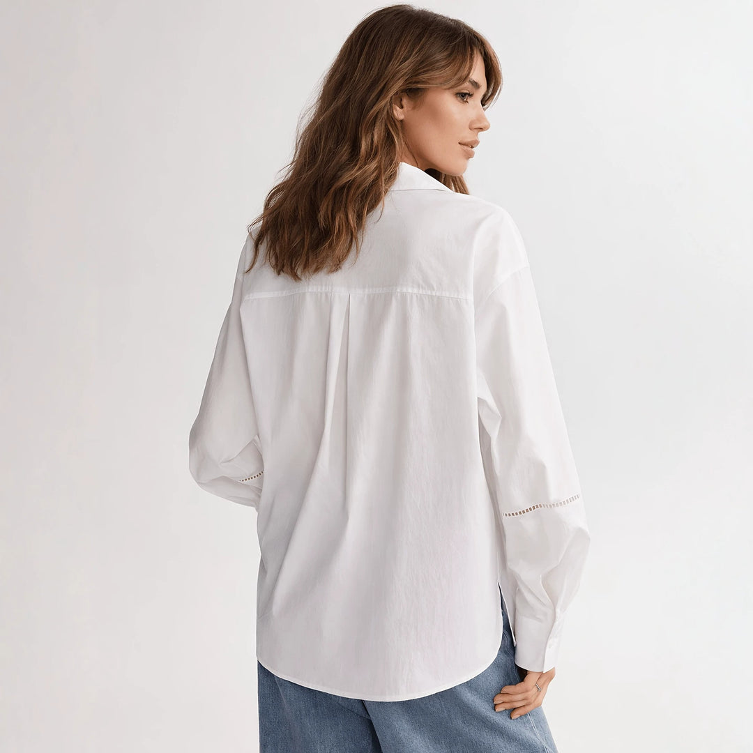 Damen Elegante Bluse mit feinen Stickdetails Echo Archiv